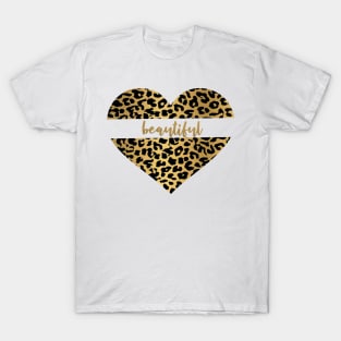 Leopard print heart T-Shirt